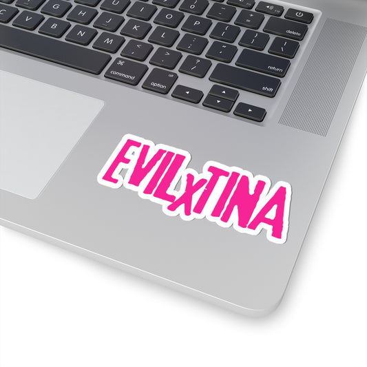 EVILxTINA Sticker – Cute but Chaotic Pink Gamer Decal