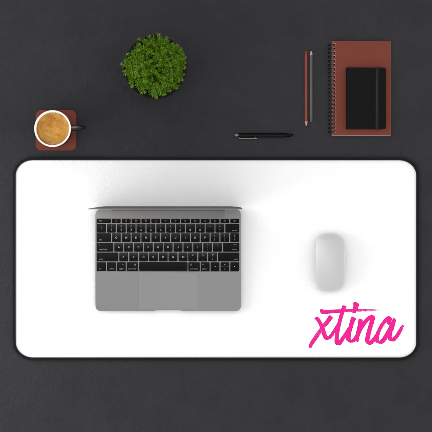 xtina’s White Gamer Desk Mat: Comfort for Your Ultimate Setup!