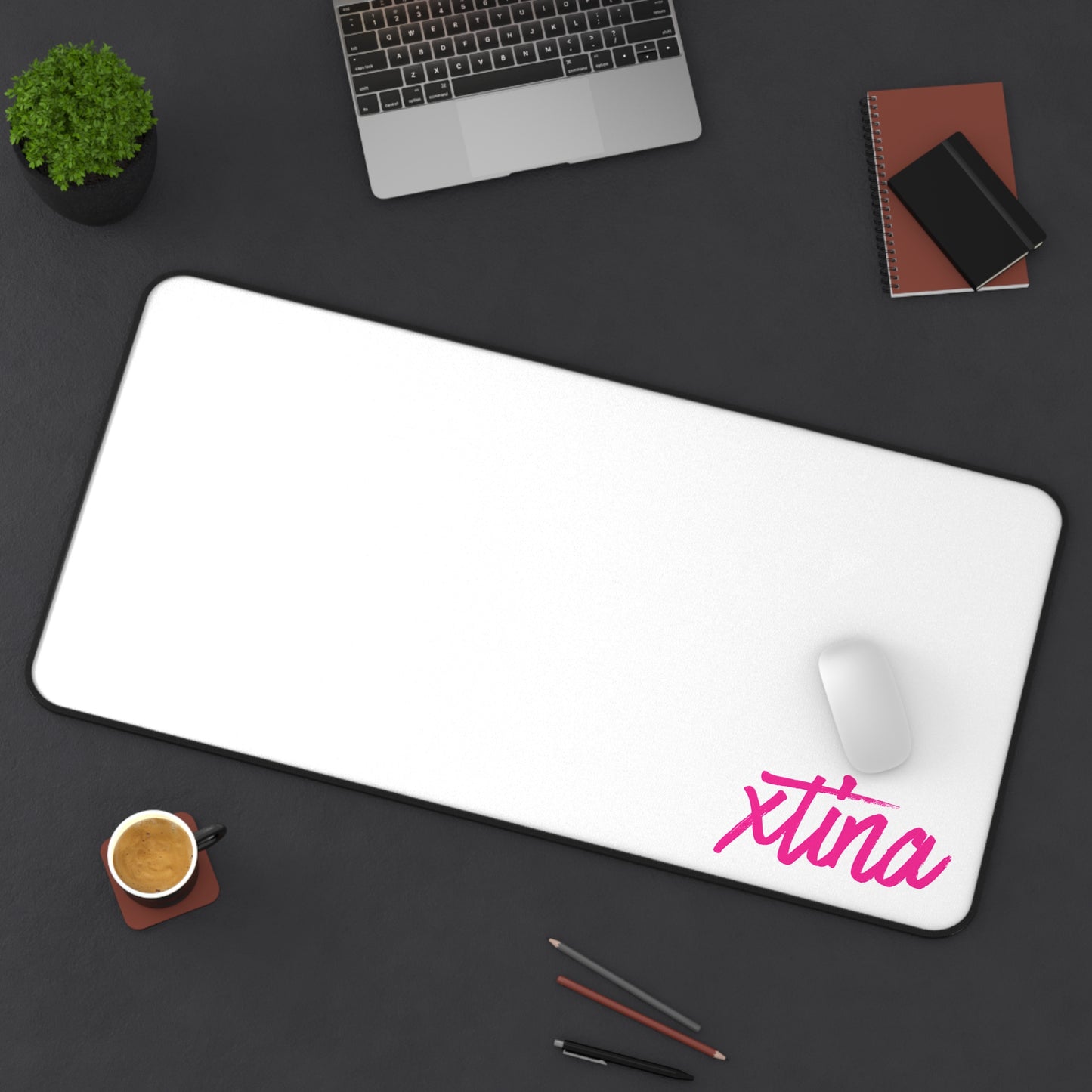 xtina’s White Gamer Desk Mat: Comfort for Your Ultimate Setup!