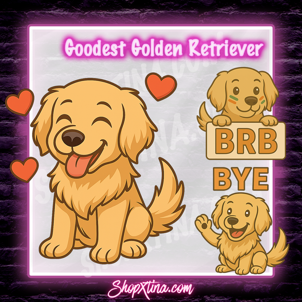 13 Goodest Golden Retriever Emotes | Discord, Twitch, Youtube, OBS, Streamlabs | Hype, Love, Lurk, Raid, Cheers & More | Great For Streamers