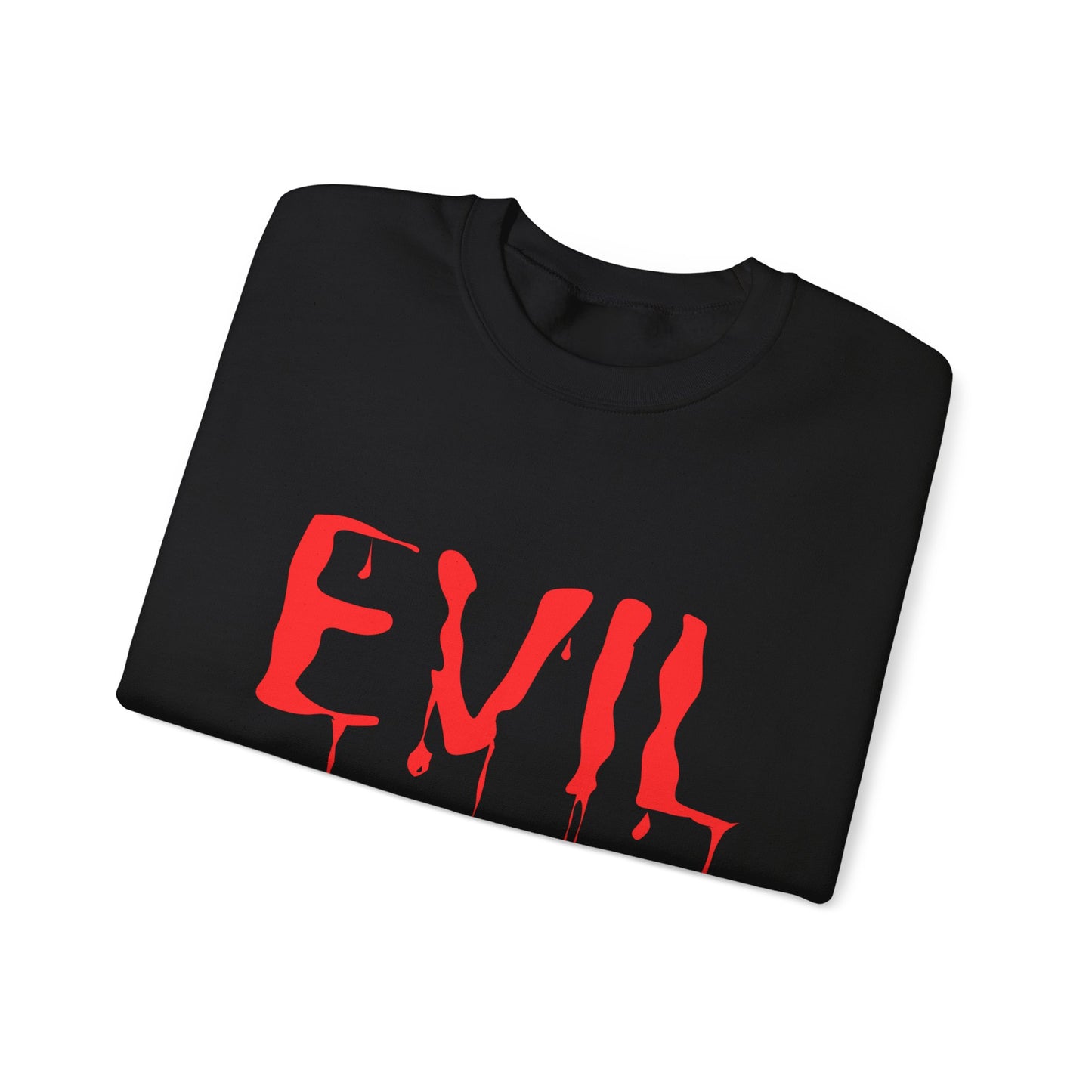 Evil Crewneck Sweatshirt Spooky Halloween Apparel for Edgy Fall Fashion