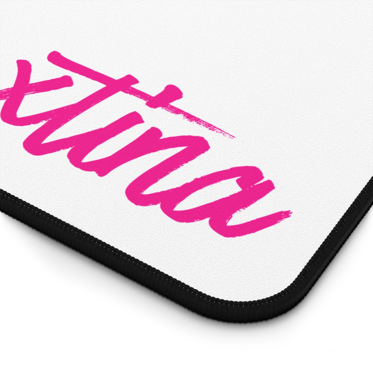 xtina’s Hot Pink Gamer Desk Mat: Customizable Comfort for Your Ultimate Setup!