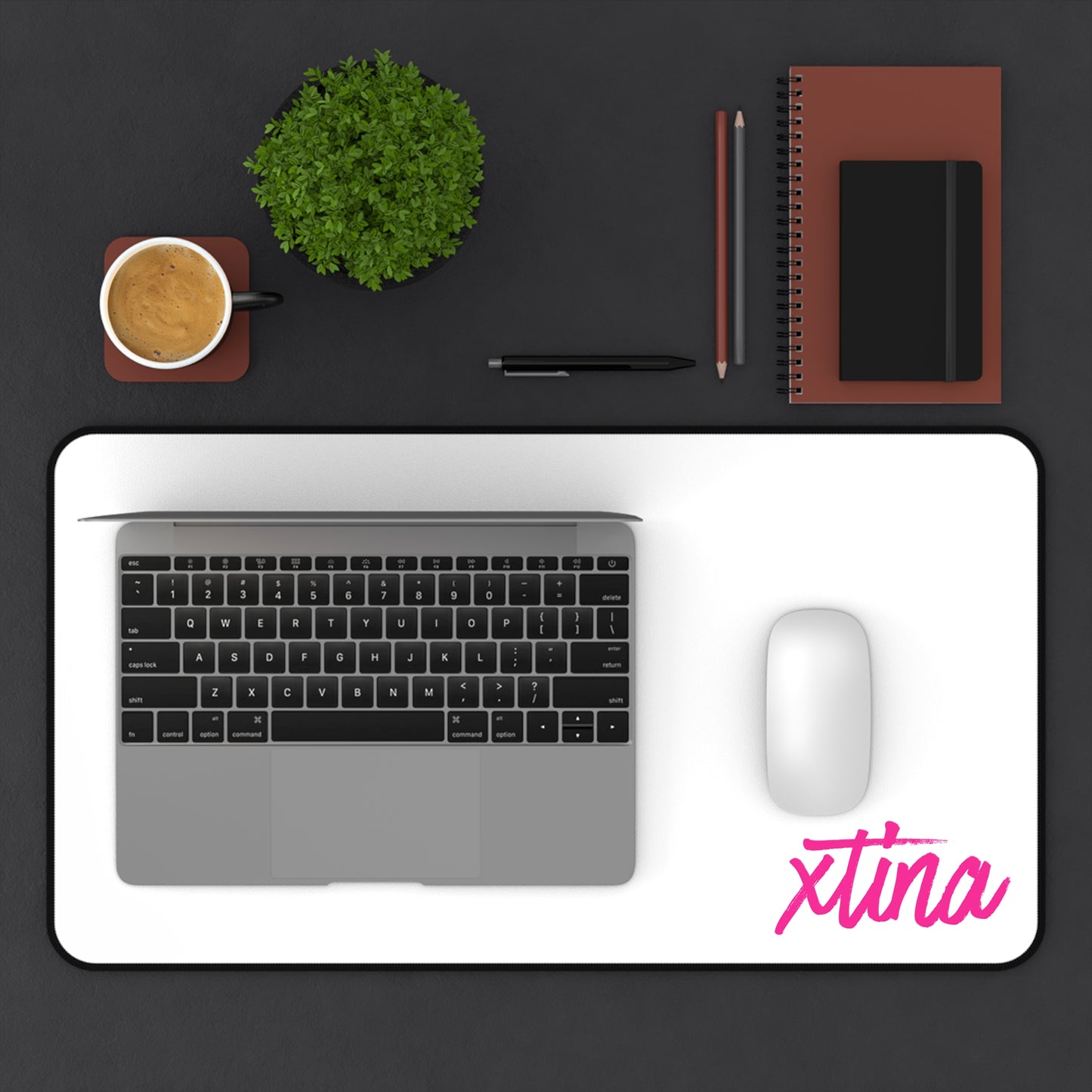 xtina’s Hot Pink Gamer Desk Mat: Customizable Comfort for Your Ultimate Setup!