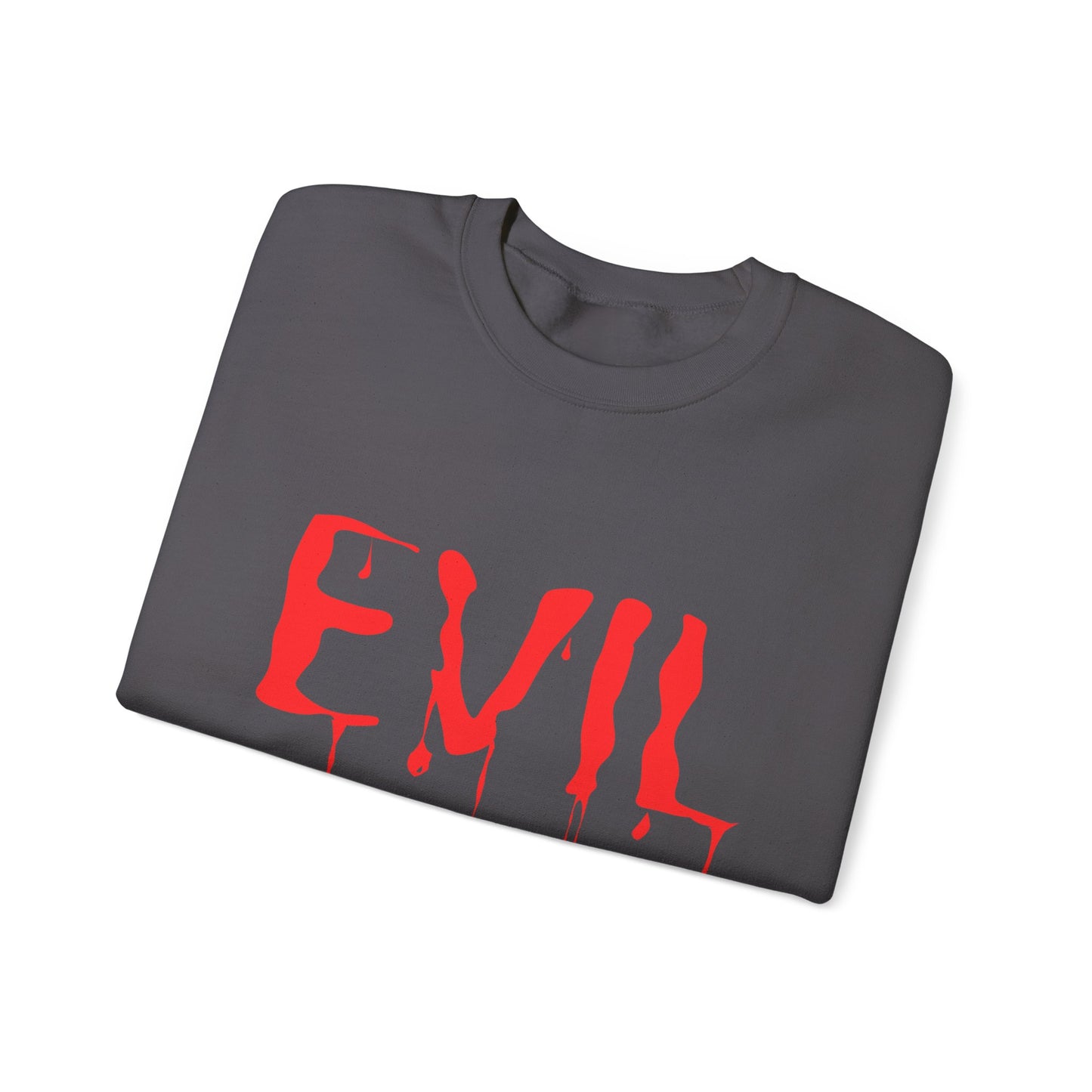 Evil Crewneck Sweatshirt Spooky Halloween Apparel for Edgy Fall Fashion