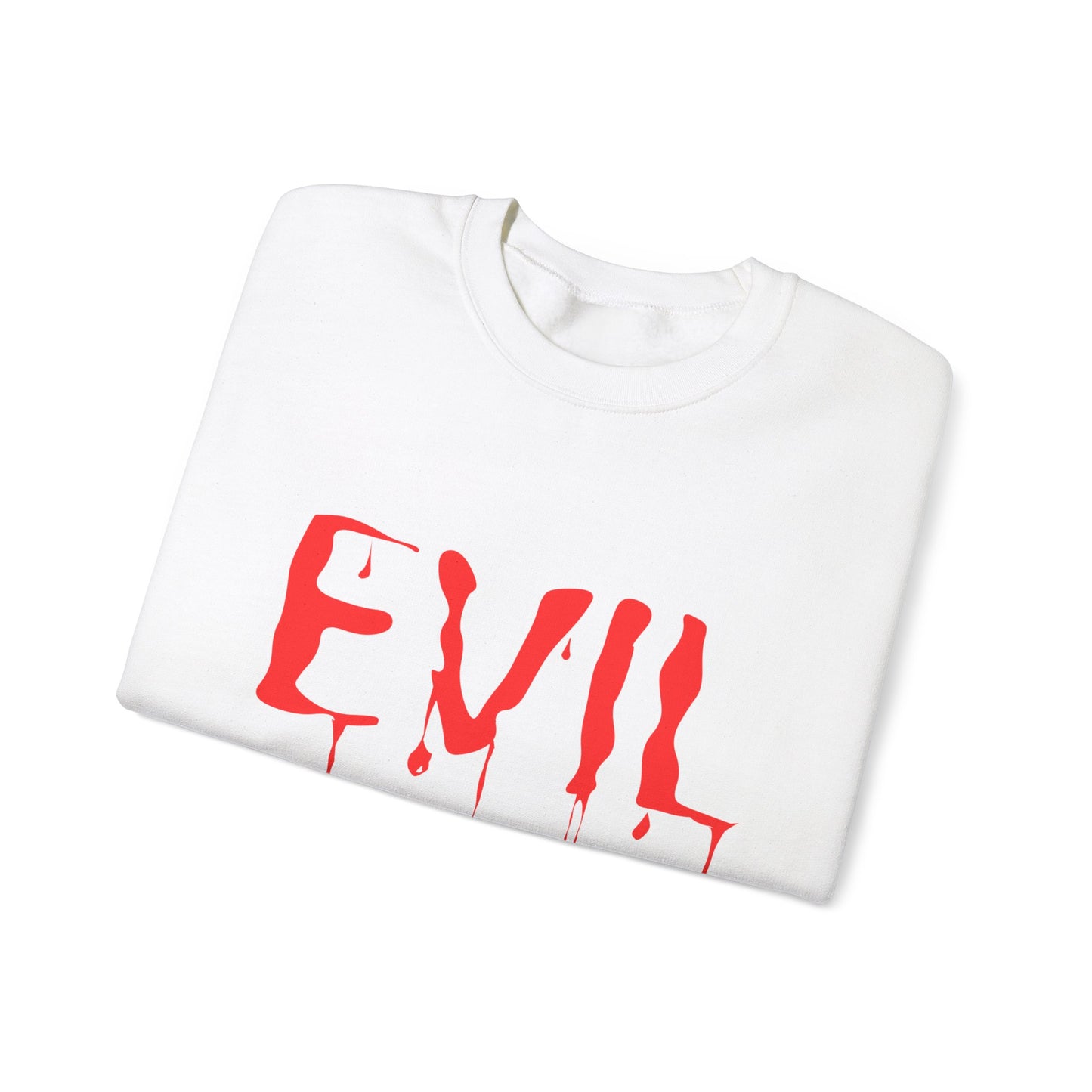 Evil Crewneck Sweatshirt Spooky Halloween Apparel for Edgy Fall Fashion