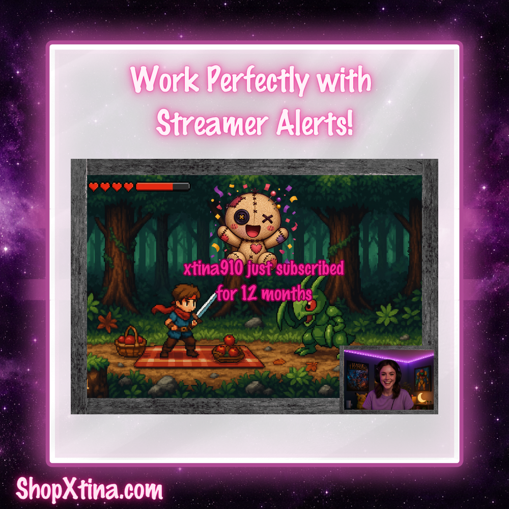 Sweet and Spooky Voodoo Doll Emote Pack  | Discord, Twitch, Youtube, OBS, Streamlabs | Hype, Love, Lurk, Raid, Cheers & More | Great For Streamers (Copy) (Copy)