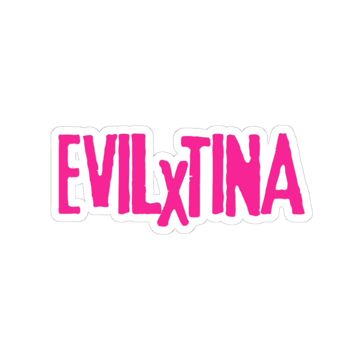EVILxTINA Sticker – Cute but Chaotic Pink Gamer Decal